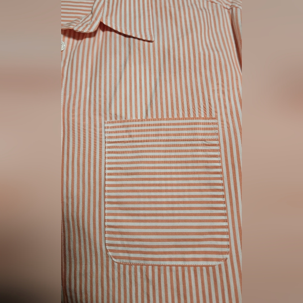 NWT Southern Tide Cam Stripe Poplin Long Sleeve Button Dress: Color- Conch Shell - Picture 10 of 16